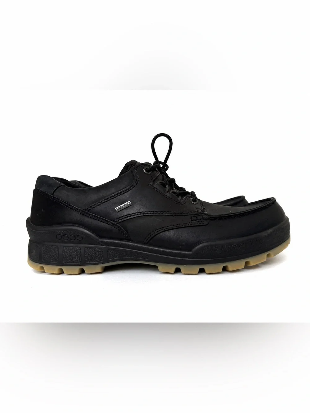 ECCO Track Gore-Tex Men’s Leather Walking Shoes Black EU 46 US 12-12.5 Waterproo